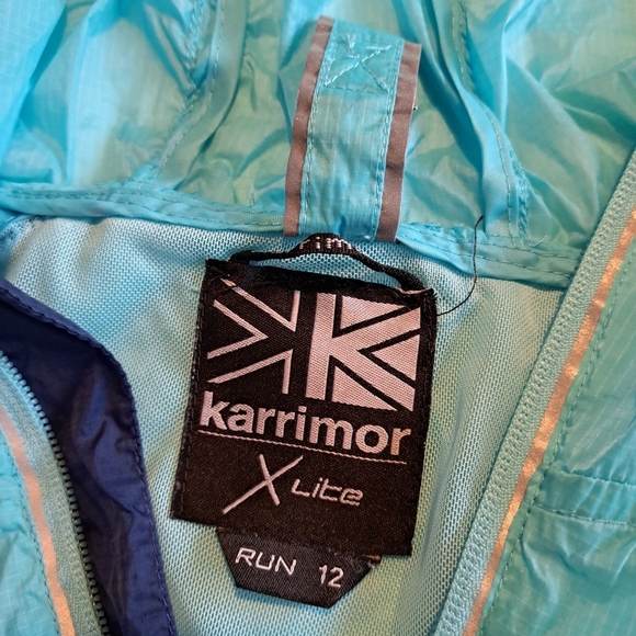 Karrimor Run X Lite women's size 12 light weight running jacket, teal VGUC - Picture 4 of 13